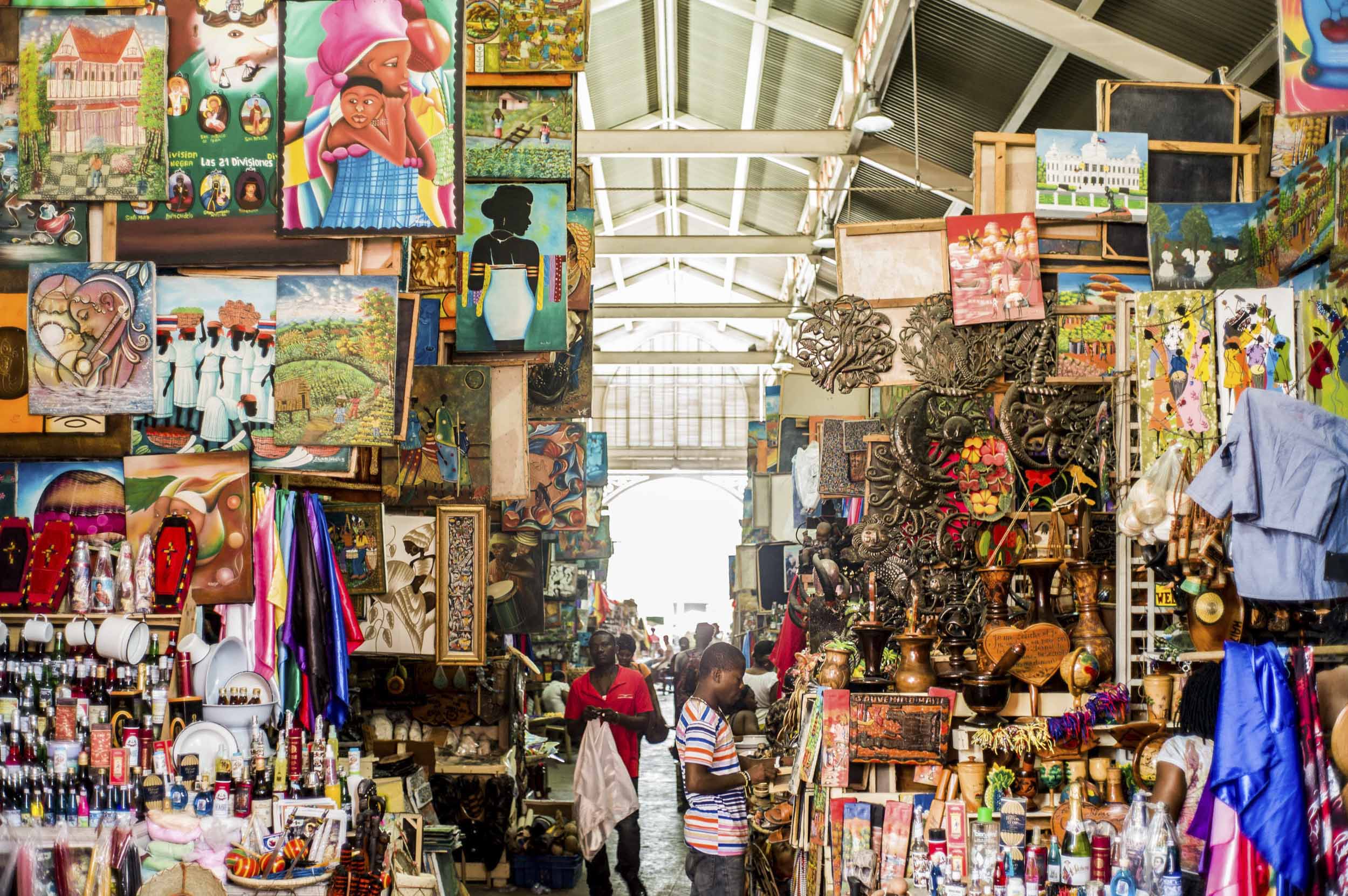 Port-au-Prince’s Iron Market where Voodoo supplies and souvenirs are sold alongside each other, 2016