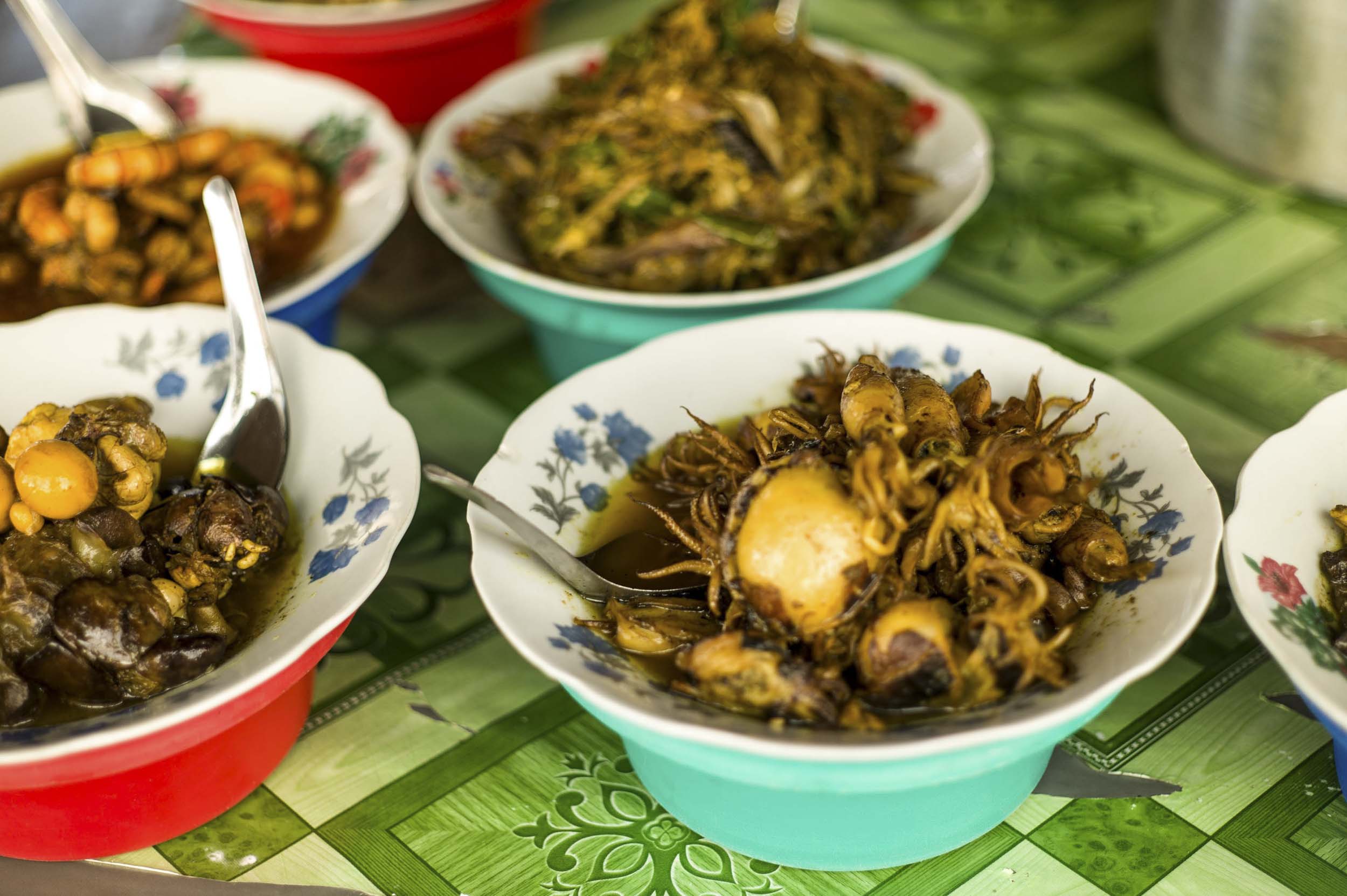 Fresh seafood in Myanmar’s Sittwe market, 2012