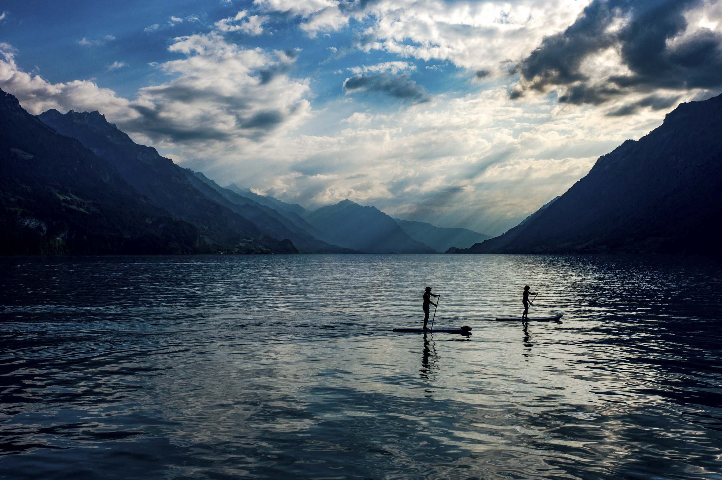 Stand up paddle boarding in Interlaken, 2015