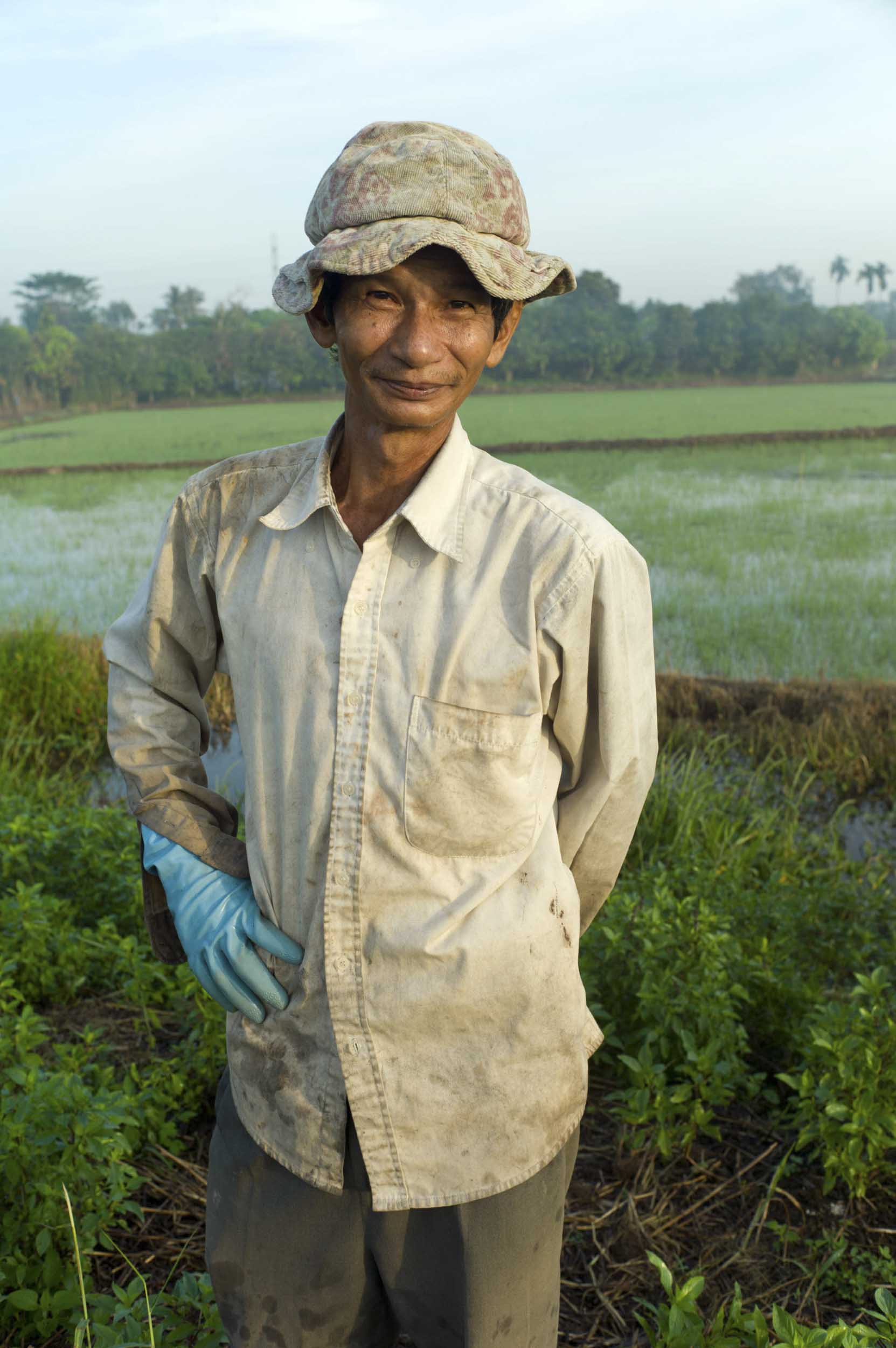 A farmer in the Mekong River Delta region, 2011